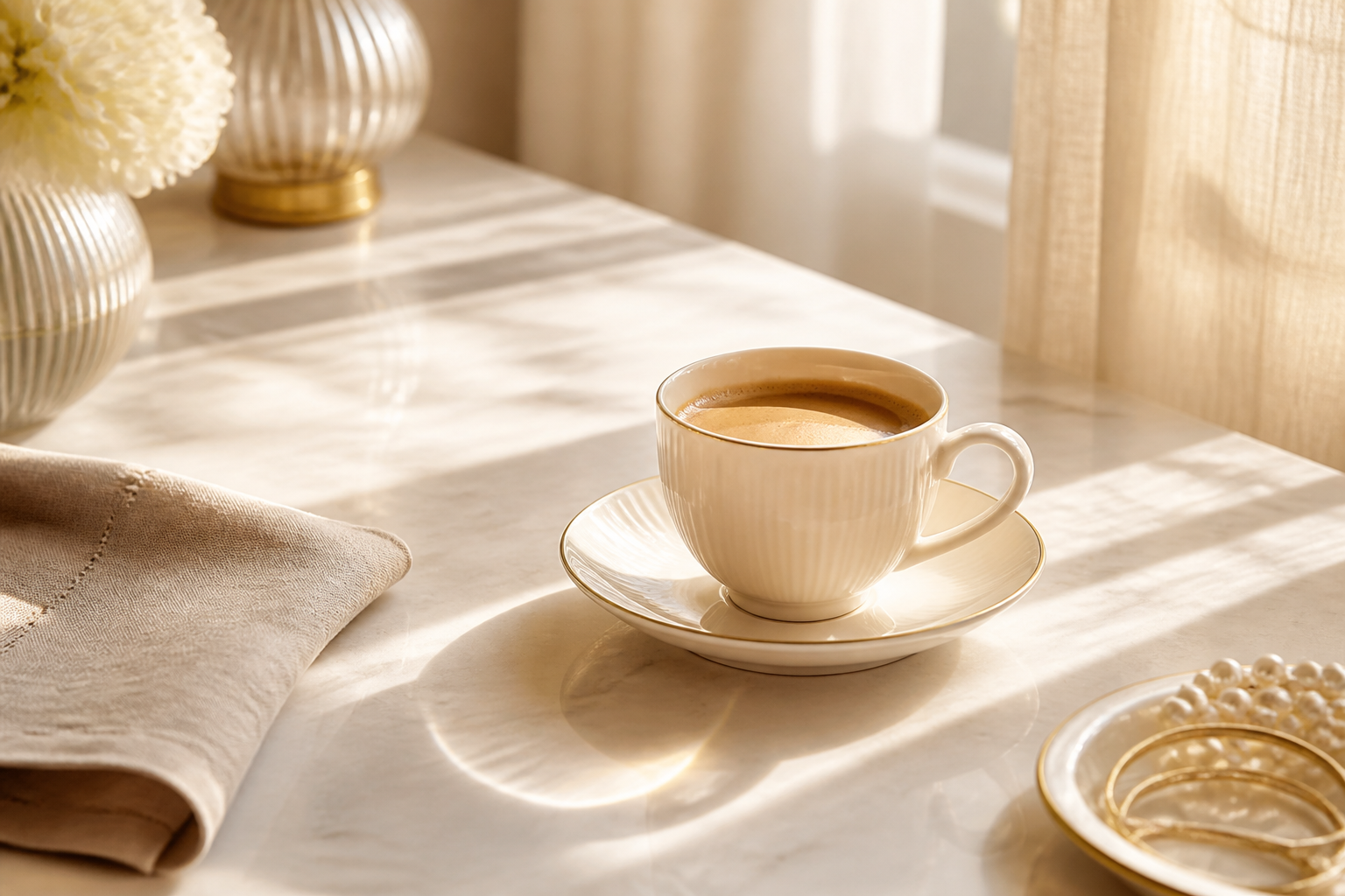 Pak zichtbare koffieaanslag aan met een verzorgde routine