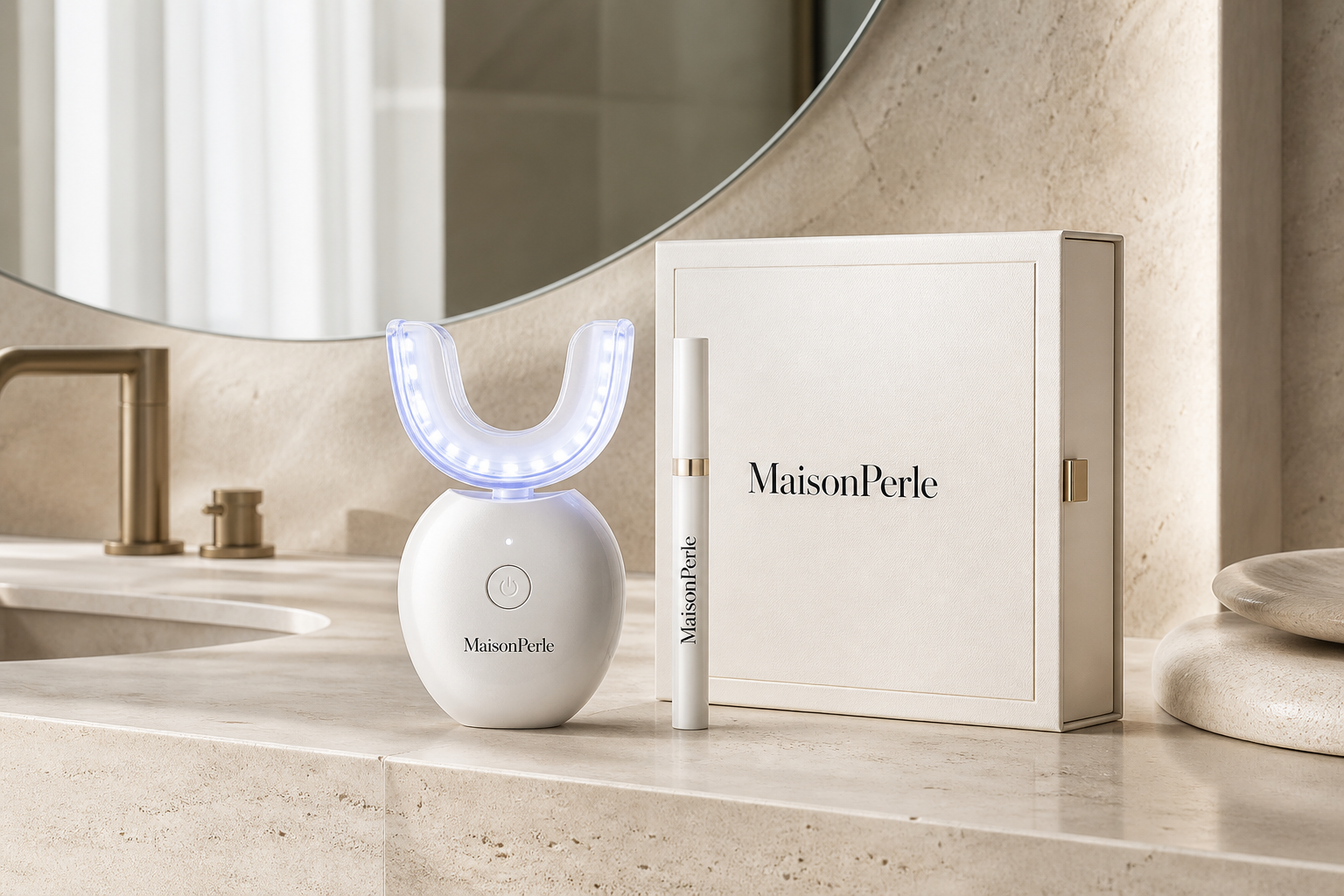 MaisonPerle MaisonPerle LED Whitening Kit in een luxe whiteningroutine